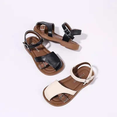2026 Summer Korean Style Half Closed Toe Girls Sandals, Forest Princess Style Casual