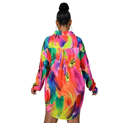 Women's Fashion Casual Printed Shirt Shorts Two Piece Set