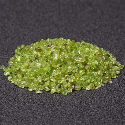 Natural Crushed Peridot Crystal Ornament Craft Accessories