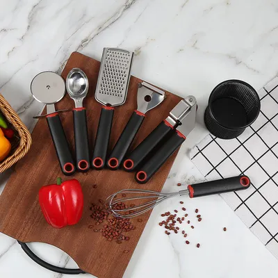 Kitchen Tool Set Can Opener Garlic Press Egg Beater Cheese Shaver Ice