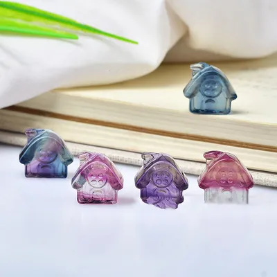 Natural Crystal Coloured Fluorite Craft DIY Ornaments