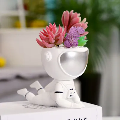 Astronaut Succulent Flower Pot Plant Flower Pot Set Combination Decoration Resin Crafts