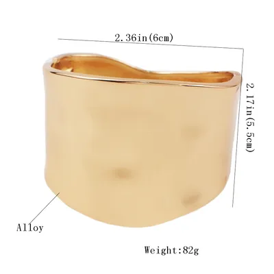 New popular simple and exaggerated wide side bracelet