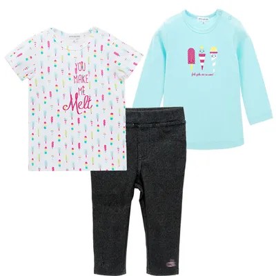 Spring And Summer Baby Clothes Three-piece Romper Suit