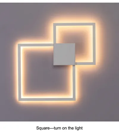 Simple geometric line LED shape wall light