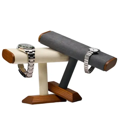 Creative Beveled Solid Wood Bracelet Watch Shelf