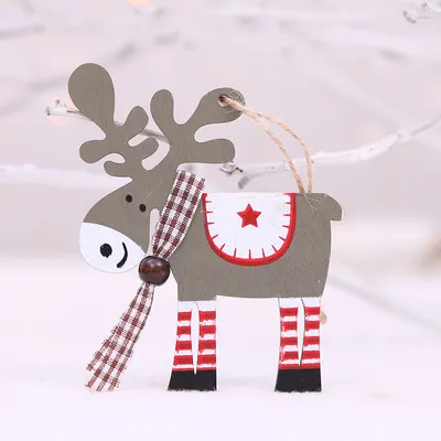 New Christmas Wooden Creative Pendant Decoration Supplies