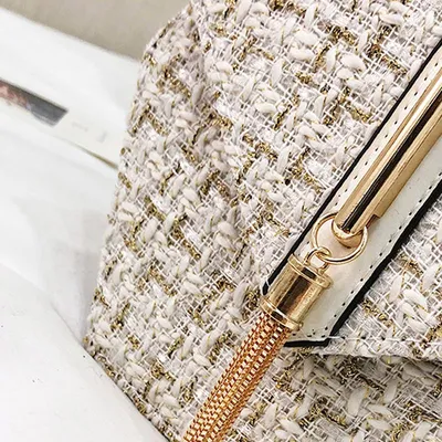 Fashion All-Match Woolen Chain Shoulder Bag
