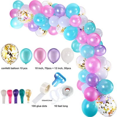 Latex ball rose gold balloon chain combination