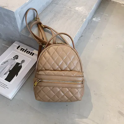 Women's  Korean Style Embroidered Line Rhombus Bag