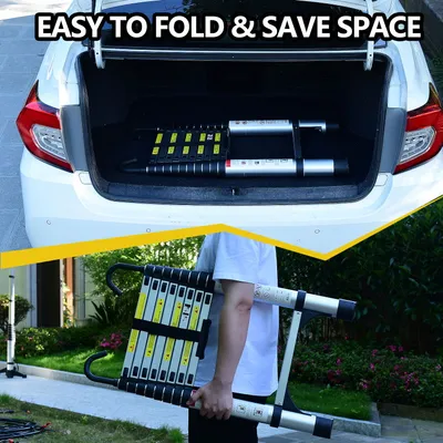 8.5FT Telescopic Aluminum Ladder For Home And Outdoor Use