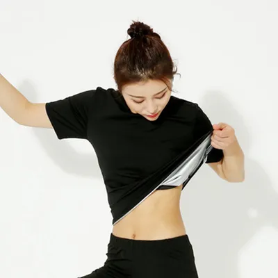 Fitness Running Sports Top Yoga Short Sleeve Sauna Suit