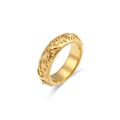 Fashionable Retro Elegant Stainless Steel Bracelet Ring Ornament