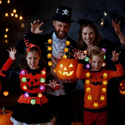 3PCS Halloween Light Up Necklaces, Pumpkin Shaped LED Necklace Halloween Eve Costume Party Accessories 3D Necklace Halloween Accessories For Halloween Party Favors And Supplies Clearance
