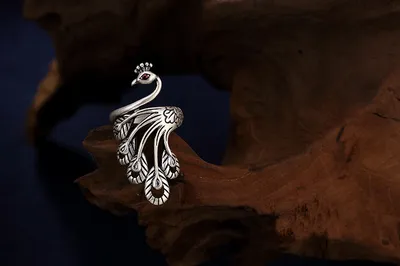 Fashionable personality exaggerated peacock ring