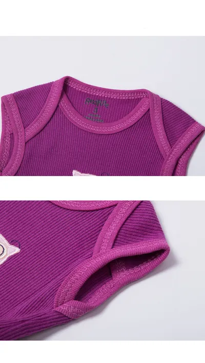 5 Pieces of Cotton Baby Sleeveless One-piece Romper
