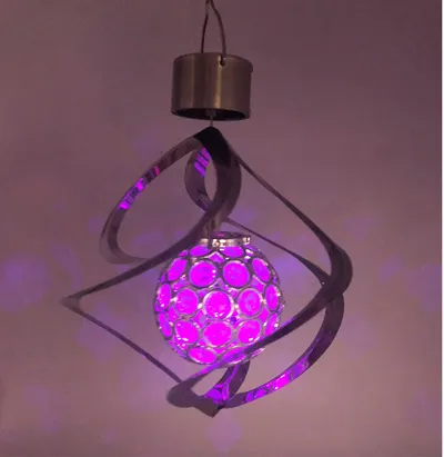 Outdoor Stainless Steel LED Solar Wind Bell Lamp acrylic ball building controlled wind bell rotating wind bell lamp landscape lamp