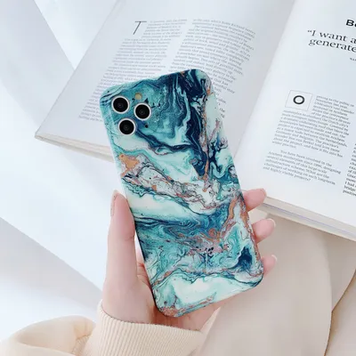Mobile Phone Cover With Golden Marble
