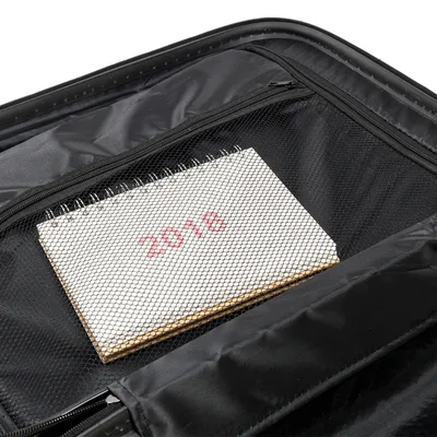 حقيبة سفر بعجلات 3 في 1 مصنوعة من مادة ABS، متوفرة بأحجام 20 بوصة، 24 بوصة، و28 بوصة، باللون البرتقالي.
