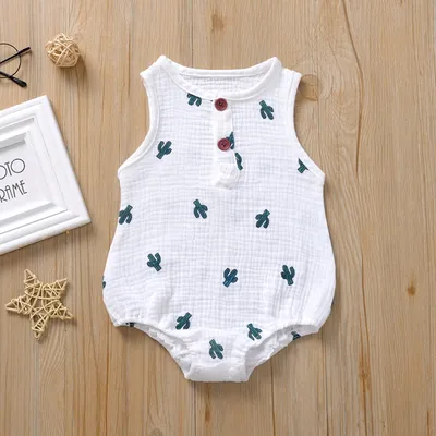 Infant Baby One-Piece Romper Sweat-Absorbent And Breathable Triangle Romper