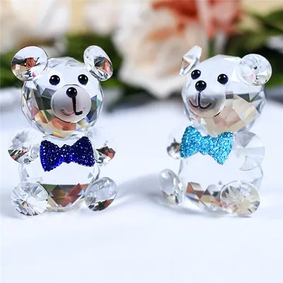 Cute Bear Crystal Figurine
