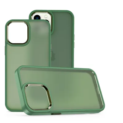Phone Case Frosted Metal Lens Frame