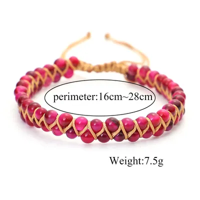 New Style Double-layer Stone Winding Bracelet Handmade