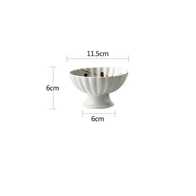 Creative Personality Japanese Retro Ceramic High-footed Bowl