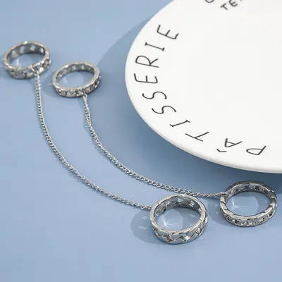 Vintage Punk Style Men's And Women's Rings Two-piece Set
