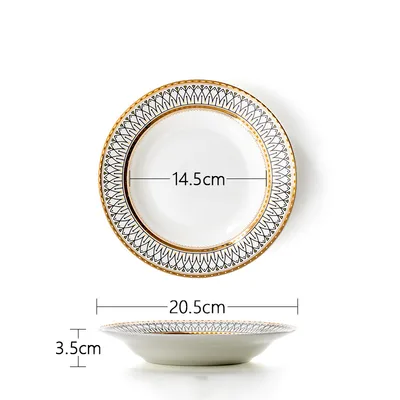 Ceramic net red plated dinner plate