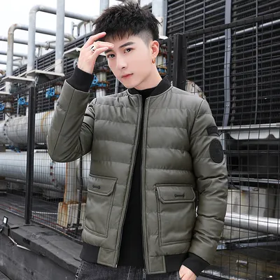 New Coat Men's Winter Korean Leather Fashion Jacket To Keep Warm