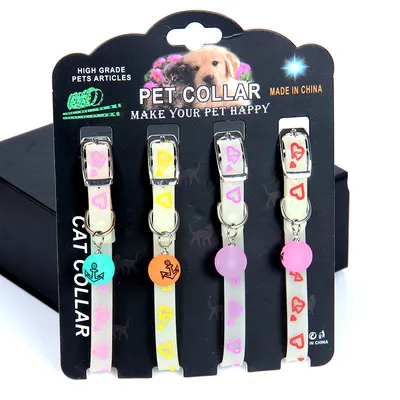 Luminous Bell Collar Dog Silicone Rubber Collar