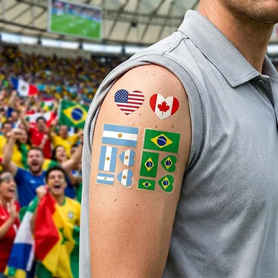 World Flag Temporary Tattoos World Flag Fake Tattoos Stickers Country Flags Face Tattoos Multicultural  Waterproof Hearts Face Tattoo For Sports Events Celebration Party Supplies