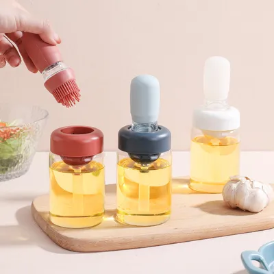 Glass Silicone Oil Bottle With Brush