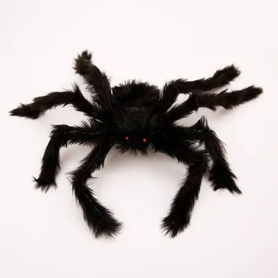 Plush spider web decoration