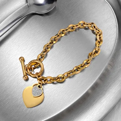 Love Stainless Steel Jewelry Buckle High-end Titanium Steel Bracelet