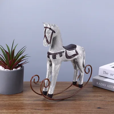 Wooden Horse Resin Craft Decoration Artwork