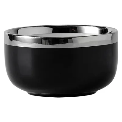 Silver Light Luxury Ceramic Dinnerware With Gold Edge And Silver Edge