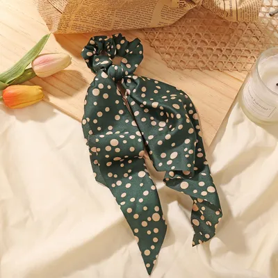 Small floral ponytail long streamer hair band