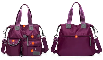 Large Capacity Multi-pocket Shoulder Bag For Women Nylon Waterproof Handbags Female Casual Commuting Messenger Crossbody Bags