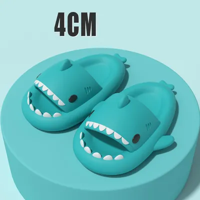 Cartoon Shark Slippers Funny Cutes Soft Slipper Indoor Outdoor  Shoes For Women Men Couples