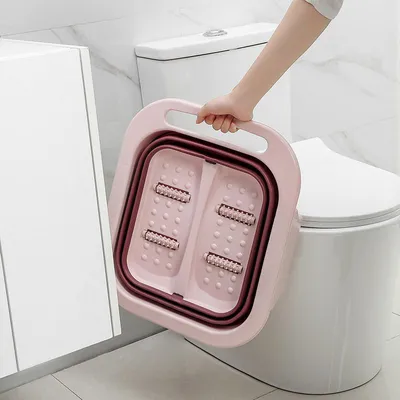 Home Portable Folding Foot Soaking Bucket With Massage