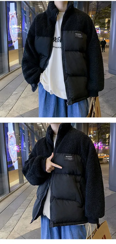 Lamb Wool Jacket Korean Fashion INS Hong Kong Wind Loose