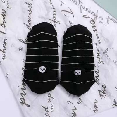 Short Socks Thin Cotton Heel Embroidered Giant Panda Socks Children