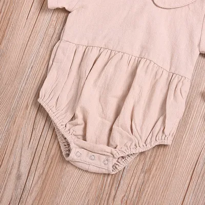 Baby Girl 3 Color Doll Collar Short Sleeve Halter