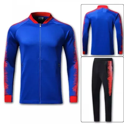 Stand collar long sleeve casual running sports suit