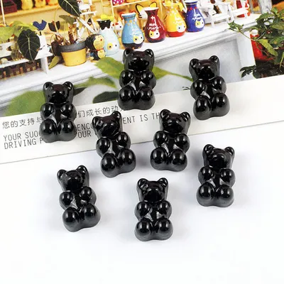 Jelly Transparent Bear Resin Accessories Creative Diy Earrings Necklace Material