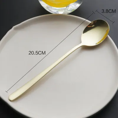 Korean style spoon stainless steel household long handle spoon