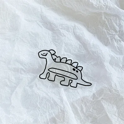 Cartoon Transparent Dinosaur Stand Phone Case