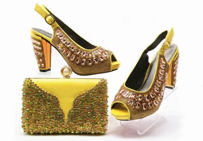 Large Size Rhinestone Bag With Shoes Wedding Diagonal Fashion